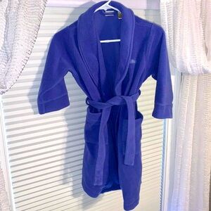 L.L. Bean Periwinkle Blue fleece bathrobe monogram Jillian poc…